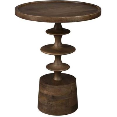 Dutchbone Table d'appoint en noyer, style Mid-Century Modern - Table ronde - Publicité Dutchbone Table d'appoint en noyer, style Mid-Century Modern - Table ronde - Publicité