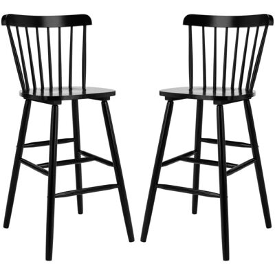 Safavieh Ensemble de 2 tabourets de bar en bois de caoutchouc noir - Publicité Safavieh Ensemble de 2 tabourets de bar en bois de caoutchouc noir - Publicité