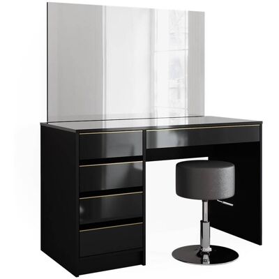 Vicco - Coiffeuse Sherry - Noir - 120 cm - Coiffeuse - Publicité Vicco - Coiffeuse Sherry - Noir - 120 cm - Coiffeuse - Publicité
