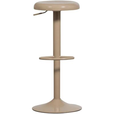 Woood Isaac - Tabouret de bar réglable en métal - Beige - Publicité Woood Isaac - Tabouret de bar réglable en métal - Beige - Publicité