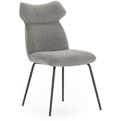 CALICOSY - 2-pack de chaises en tissu - pieds métal noirs - Chaises - Publicité CALICOSY - 2-pack de chaises en tissu - pieds métal noirs - Chaises - Publicité