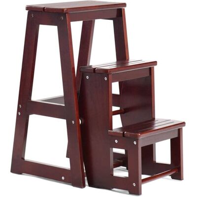 Giantex Tabouret pliant en pin brun 57 x 39 x 65 cm - Publicité Giantex Tabouret pliant en pin brun 57 x 39 x 65 cm - Publicité
