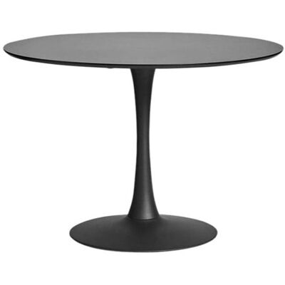Table ronde noire Marckeric - Style rétro 110cm - Publicité Table ronde noire Marckeric - Style rétro 110cm - Publicité
