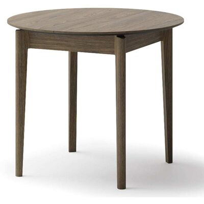 Selsey Table extensible ronde aspect chêne foncé 90 210x90 cm - Publicité Selsey Table extensible ronde aspect chêne foncé 90 210x90 cm - Publicité