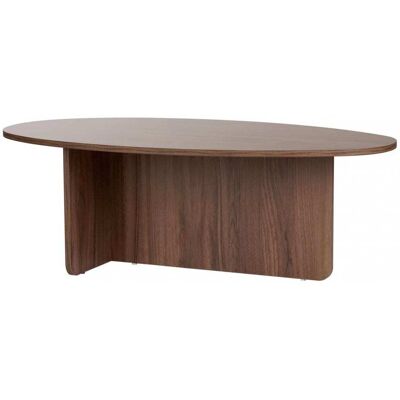 Drawer Table basse organique en bois 120x65cm - bois foncé - Publicité Drawer Table basse organique en bois 120x65cm - bois foncé - Publicité
