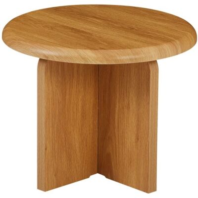 Baita Table d'appoint ronde effet chêne h40cm - Publicité Baita Table d'appoint ronde effet chêne h40cm - Publicité