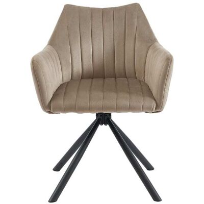 Unique Lot de 2 chaises velours beige - Publicité Unique Lot de 2 chaises velours beige - Publicité