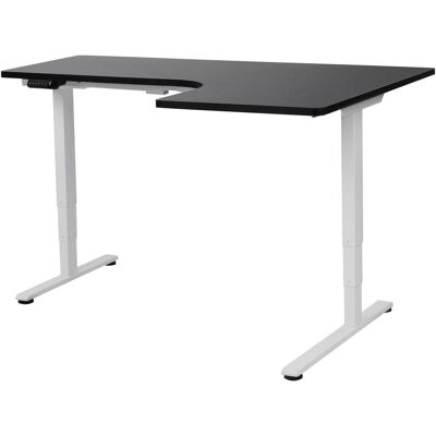 Bureau électrique réglable Beliani - 160x59cm, noir et blanc - Publicité Bureau électrique réglable Beliani - 160x59cm, noir et blanc - Publicité
