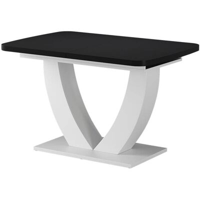 Vicco Table de salle à manger extensible noir/blanc 120x77.4cm - Publicité Vicco Table de salle à manger extensible noir/blanc 120x77.4cm - Publicité