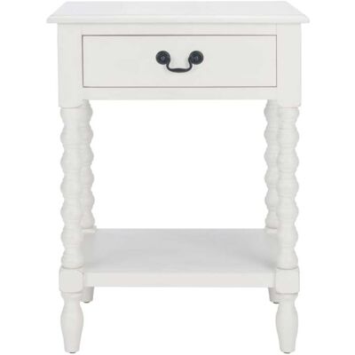 Safavieh Table d'appoint en bois blanc vieilli - Publicité Safavieh Table d'appoint en bois blanc vieilli - Publicité