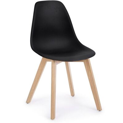 Bizzotto Set 2 chaises hêtre noires - Publicité Bizzotto Set 2 chaises hêtre noires - Publicité