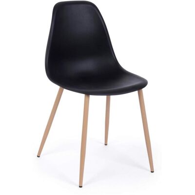 Bizzotto Set 2 chaises polycarbonate noires - Publicité Bizzotto Set 2 chaises polycarbonate noires - Publicité