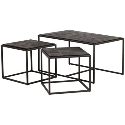 ZAGO - Bronx - Teck recyclé - Noir - Nesting Tables - Publicité ZAGO - Bronx - Teck recyclé - Noir - Nesting Tables - Publicité