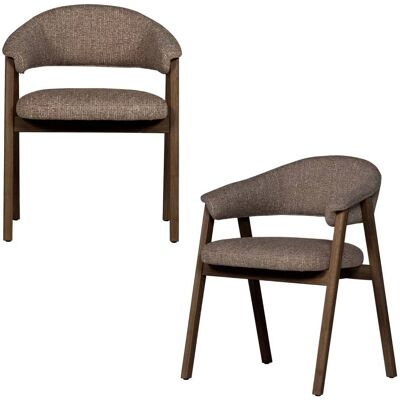 WOOOD Lot de 2 chaises de table acec accoudoirs en bois de chêne marron - Publicité WOOOD Lot de 2 chaises de table acec accoudoirs en bois de chêne marron - Publicité