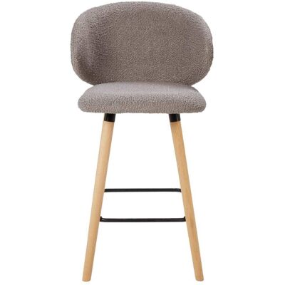 Zago Chaise snack tissu effet laine bouclette taupe - Publicité Zago Chaise snack tissu effet laine bouclette taupe - Publicité