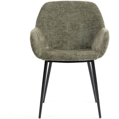 Zago - HIBIS - kaki - tissu chenille - Chaise repas - Publicité Zago - HIBIS - kaki - tissu chenille - Chaise repas - Publicité
