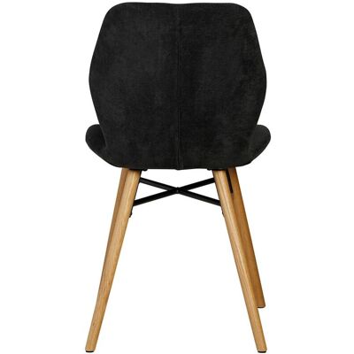 Chaise de salle à manger ZAGO STORE KERI en tissu doux noir - Chaise - Publicité Chaise de salle à manger ZAGO STORE KERI en tissu doux noir - Chaise - Publicité