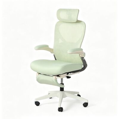 Meubles Cosy Chaise pliable, appui lombaire, coussin mousse et repose-pied, vert - Publicité Meubles Cosy Chaise pliable, appui lombaire, coussin mousse et repose-pied, vert - Publicité