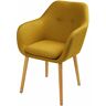 Maisons du Monde Fauteuil de table vintage jaune olive