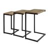 SoBuy Ensemble de trois tables basses à cadre en métal noir