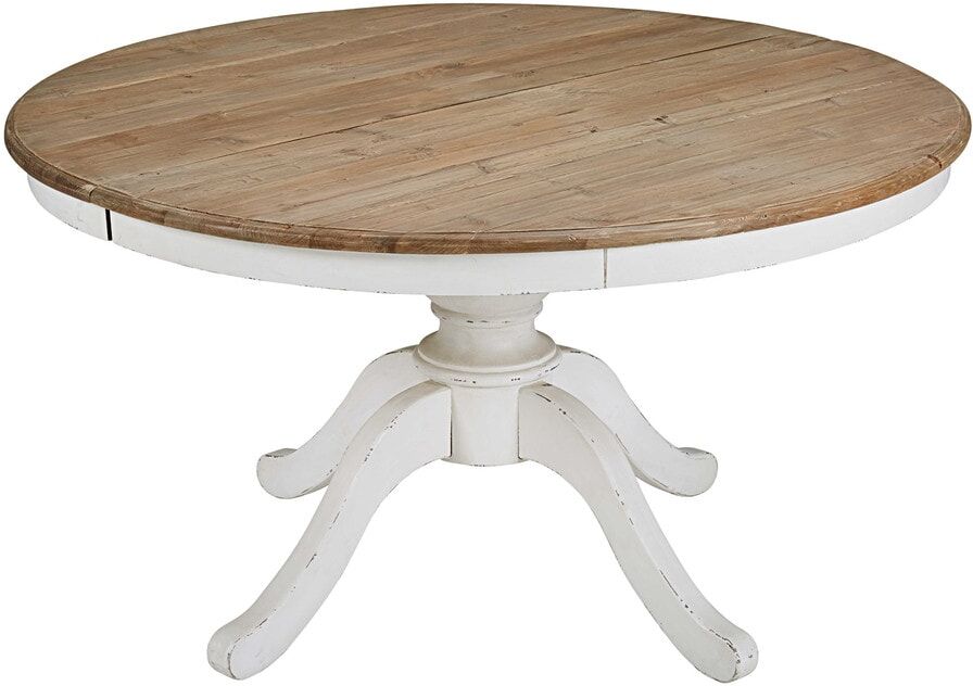 Maisons du Monde Table à manger ronde extensible 6 à 8 personnes L140/190