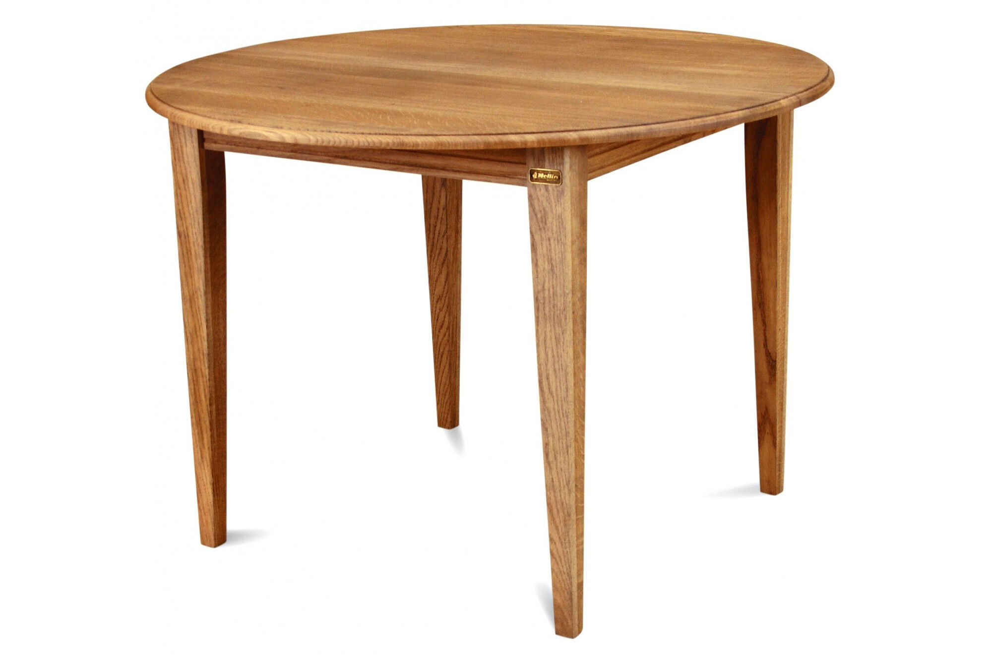 Hellin Table ronde extensible bois chêne moyen massif D115