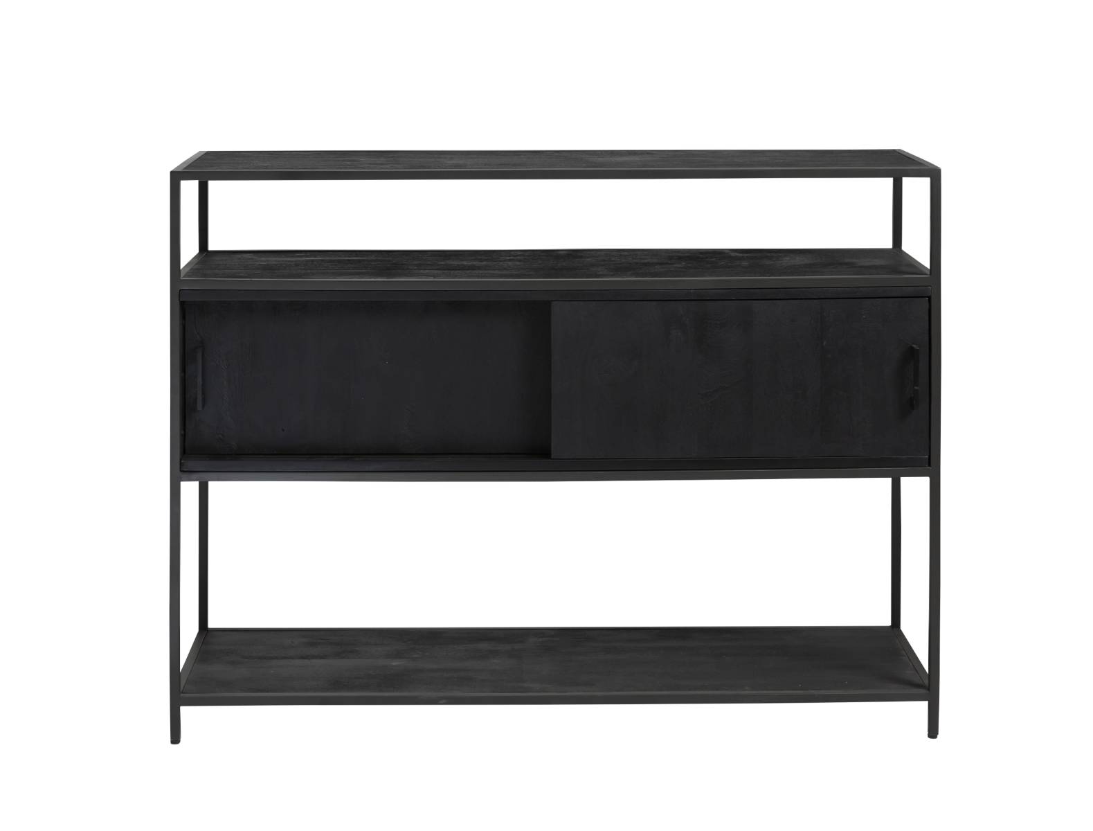 Made in Meubles Table console en bois noir 115 cm