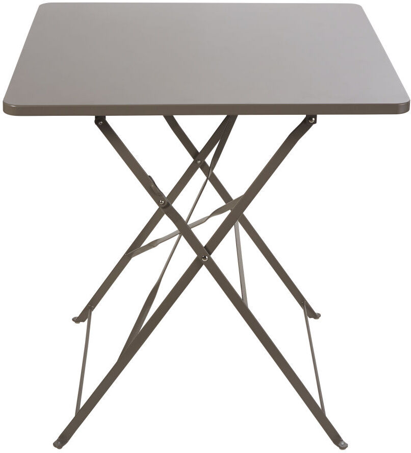 Maisons du Monde Table de jardin pliante en métal taupe 2 personnes L70 Guinguette Maisons du Monde Table de jardin pliante en métal taupe 2 personnes L70 Guinguette