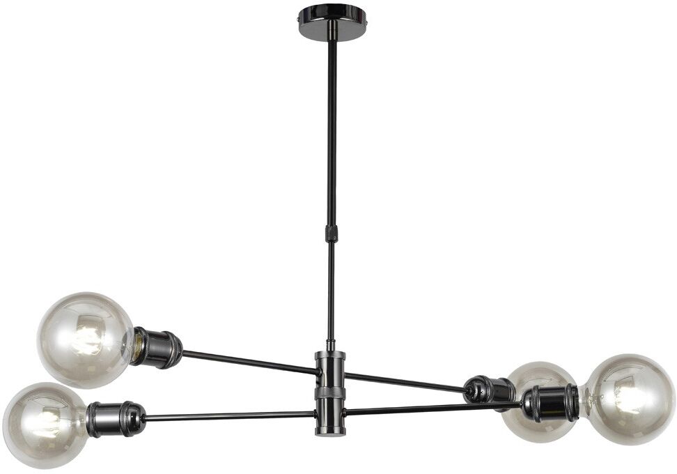 Cristalrecord Suspension graphite avec 4 lumières métalliques réglables