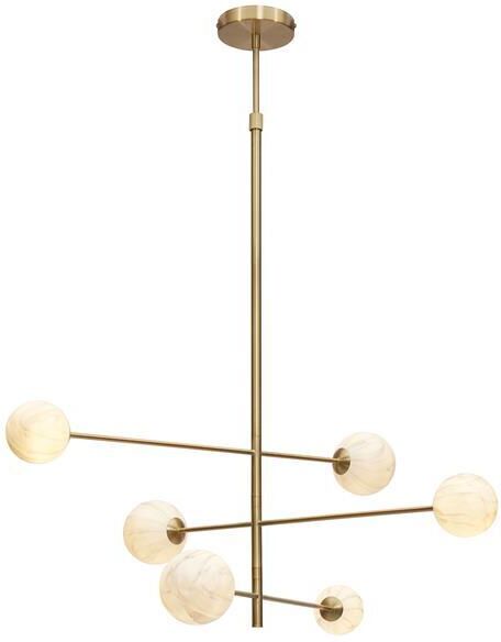 It's About Romi Suspension 6 lumières métal verre l105cm doré