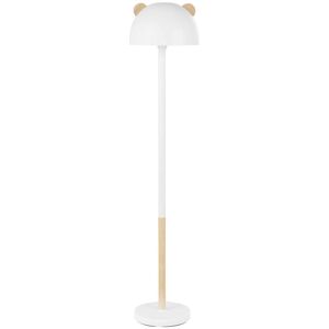 Maisons du Monde Lampadaire en bois d'hevea et metal blanc avec oreilles H140