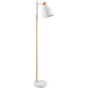 Maisons du Monde Lampadaire en hevea et metal blanc