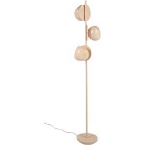 Maisons du Monde Lampadaire en metal et ceramique beige et globes abstraits en verre H151