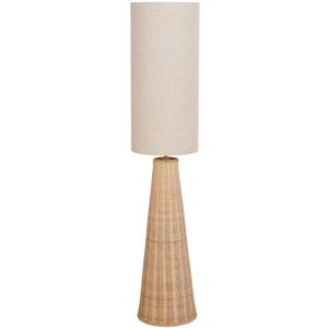 Maisons du Monde Lampadaire en rotin et abat-jour en lin beige H137