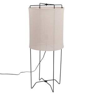 Maisons du Monde Lampadaire filaire en metal noir et tissu beige H100