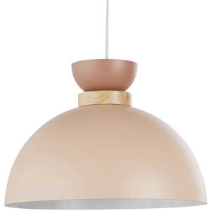 Maisons du Monde Suspension en metal rose et bois d