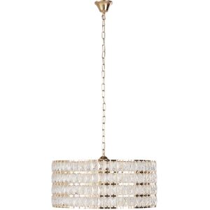 Maisons du Monde Suspension tambour en verre et metal dore