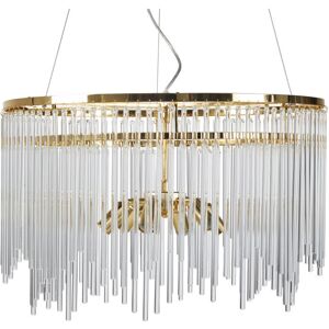 Maisons du Monde Suspension tubes de verre et metal dore