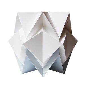 Tedzukuri Atelier Lampe de table origami bicolore en papier taille S