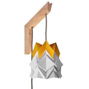 Tedzukuri Atelier Applique en bois et petite suspension origami en papier