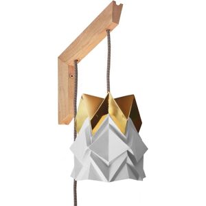 Tedzukuri Atelier Applique en bois et petite suspension origami en papier