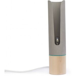 Gone's Lampe a poser en bois et beton, anneau feutrine turquoise