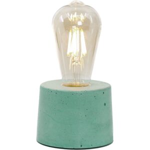 Junny Lampe cylindrique en beton turquoise fabrication artisanale