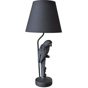 Wadiga Lampe a poser noire avec abat-jour H46,5cm