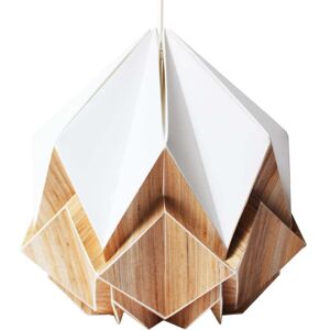 Tedzukuri Atelier Suspension origami en ecowood et papier blanc taille S