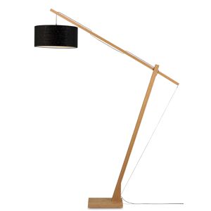 Good & Mojo Lampadaire bambou/lin noir H207cm