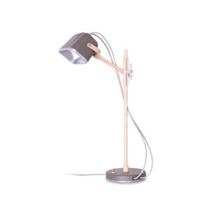 Swabdesign Lampe a poser grise et bois H60cm