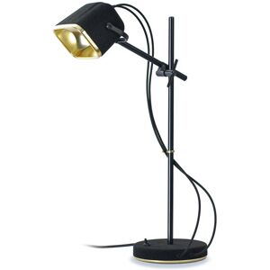 Swabdesign Lampe a poser en velours noir et or H50cm