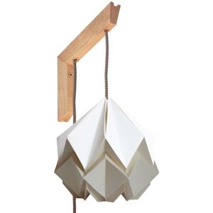 Tedzukuri Atelier Applique murale en bois et suspension origami en papier