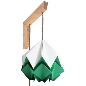 Tedzukuri Atelier Applique murale en bois et suspension origami en papier